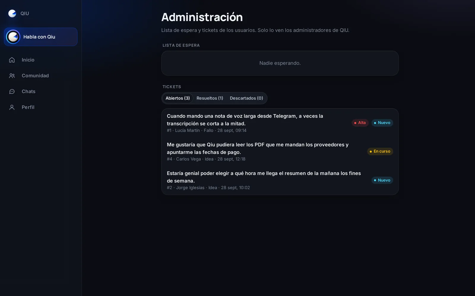 Captura en el ordenador: Lo que escriben, ordenado para el equipo