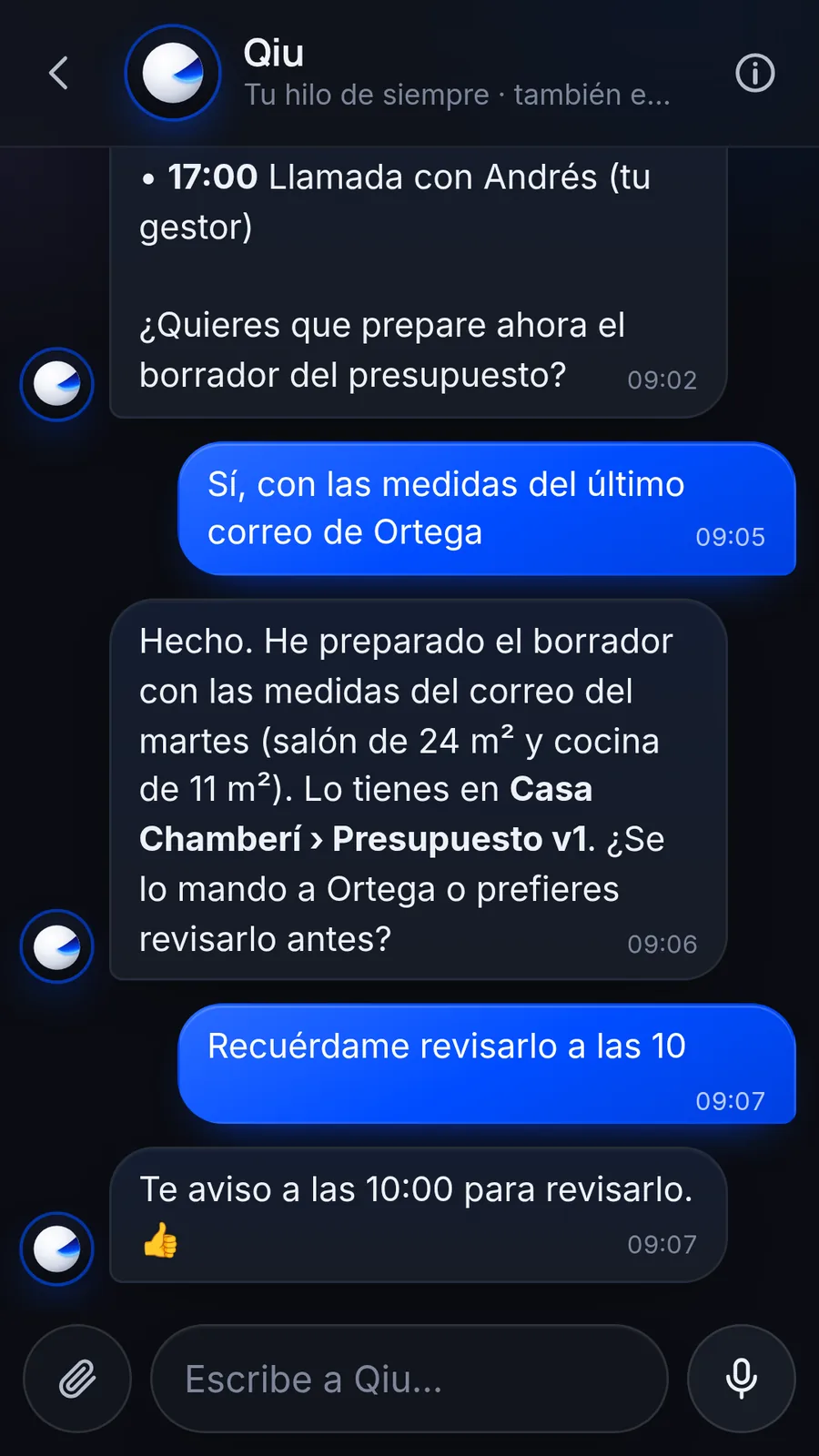 Captura en el móvil: Del correo al presupuesto