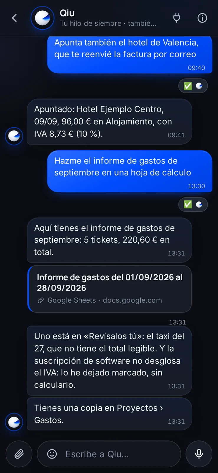 Captura en el móvil: Tu informe de gastos, hecho