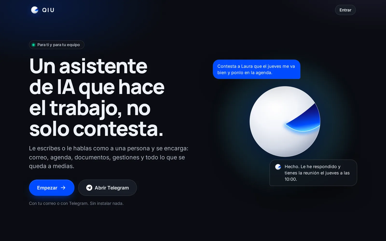 Captura en el ordenador: Empieza con tu correo o con Telegram