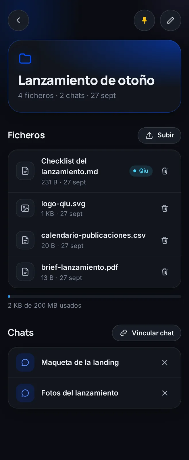 Captura en el móvil: Todo el proyecto a mano